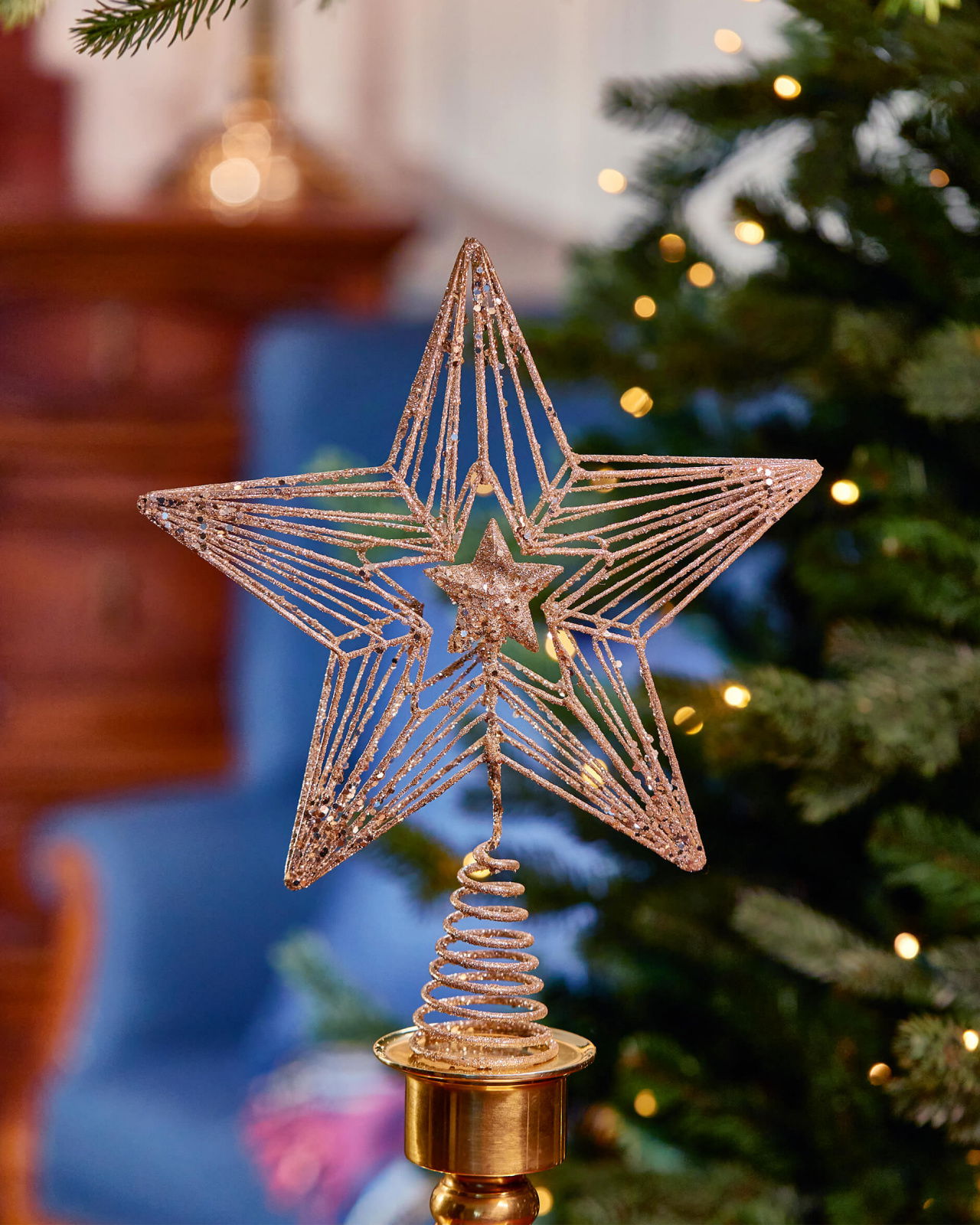 Evie Tree Topper Star Champagne