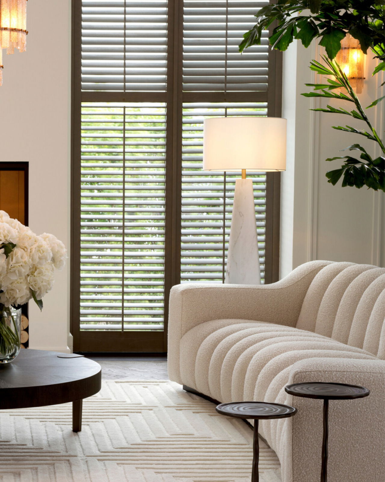 Kelly bank bouclé cream