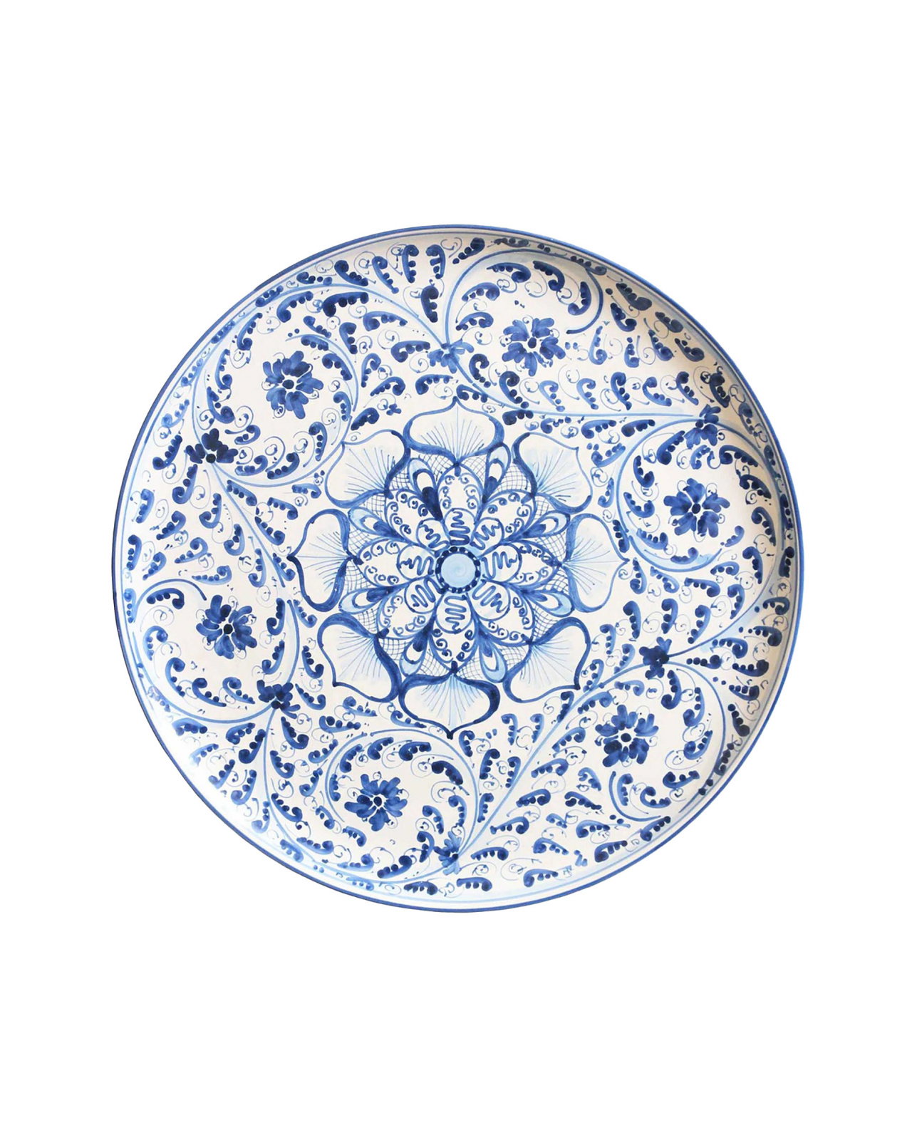 Caltagirone blue serving platter