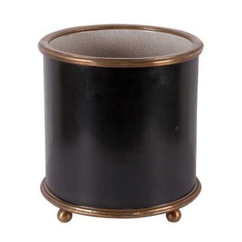 Flower Pot Black/brass