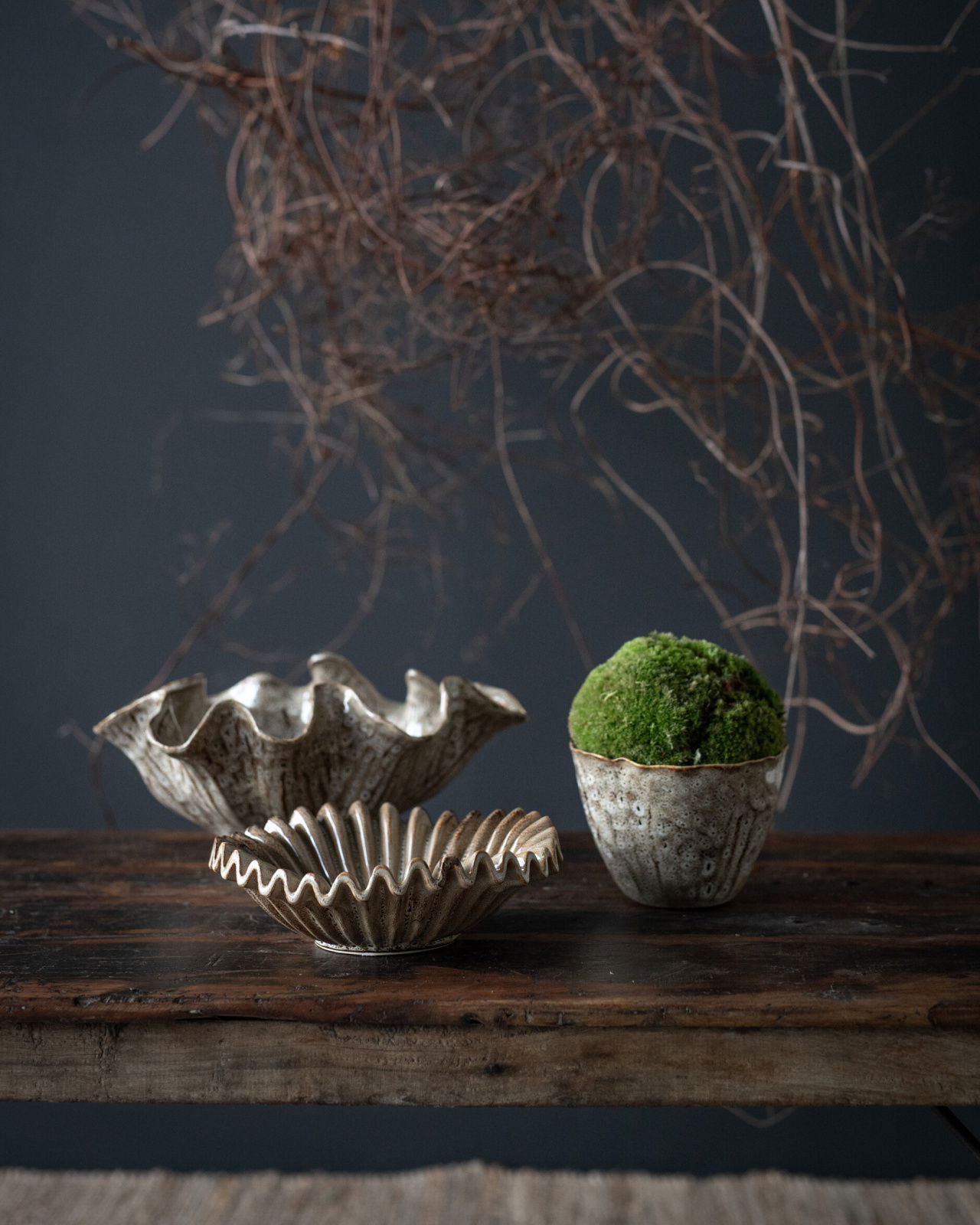 Hanna plate brown marbled