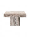 Sartoria Side Table Silver Travertine