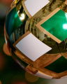Aurette Bauble Green/White 10cm