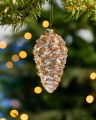 Ethan Pine Cone Ornament Champagne