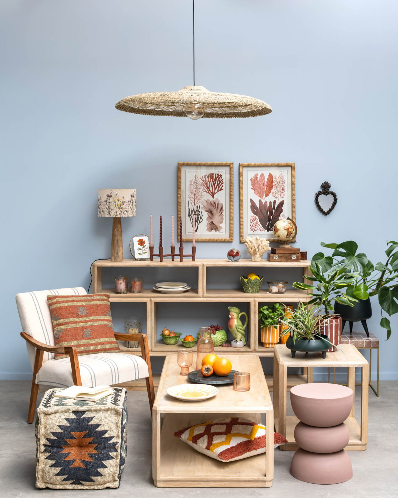 Summer Kilim Seat Pouf
