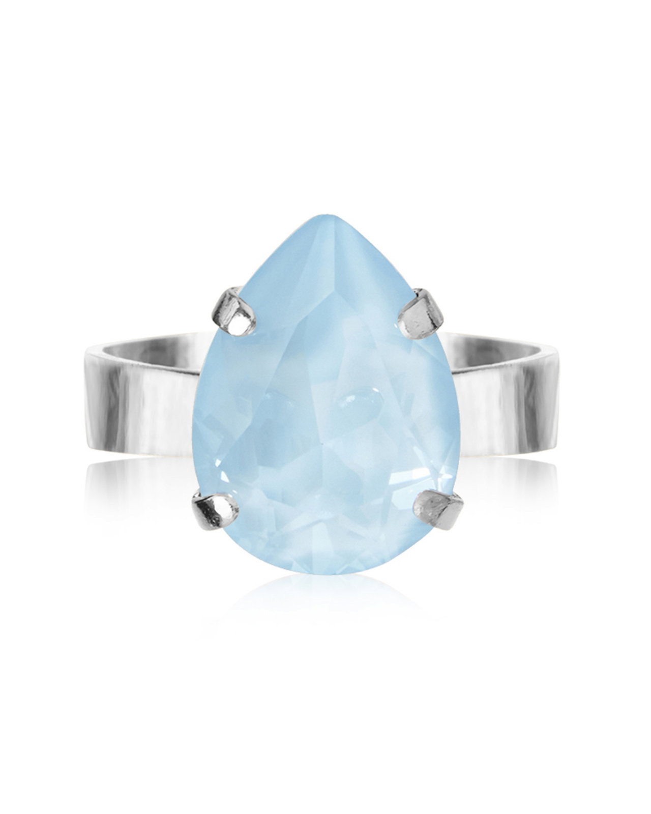 Mini Drop Ring Sky Ignite Rhodium