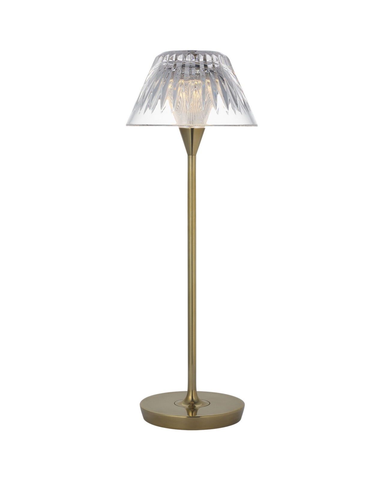 Blaze 16" Rechargeable Table Lamp Brass/Clear Crystal