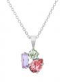 Isa necklace pastel combo rhodium