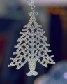 Frost kerstboomdecoratie zilver