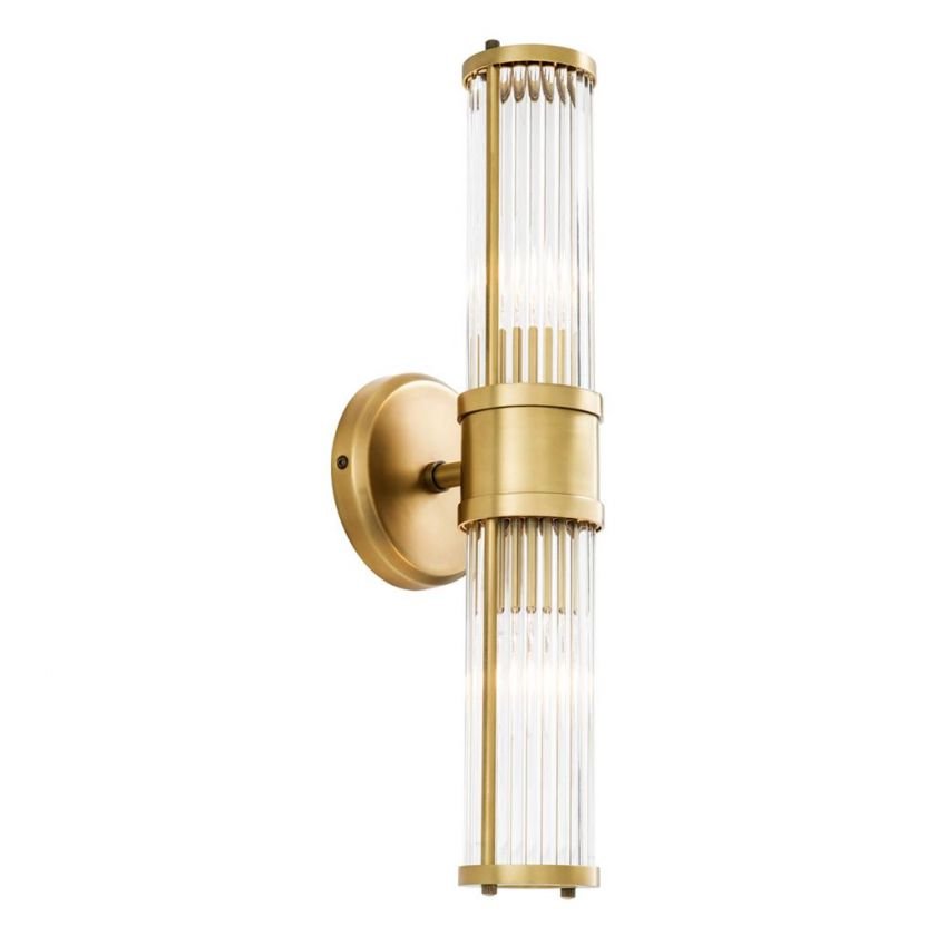 Claridges wall lamp brass double