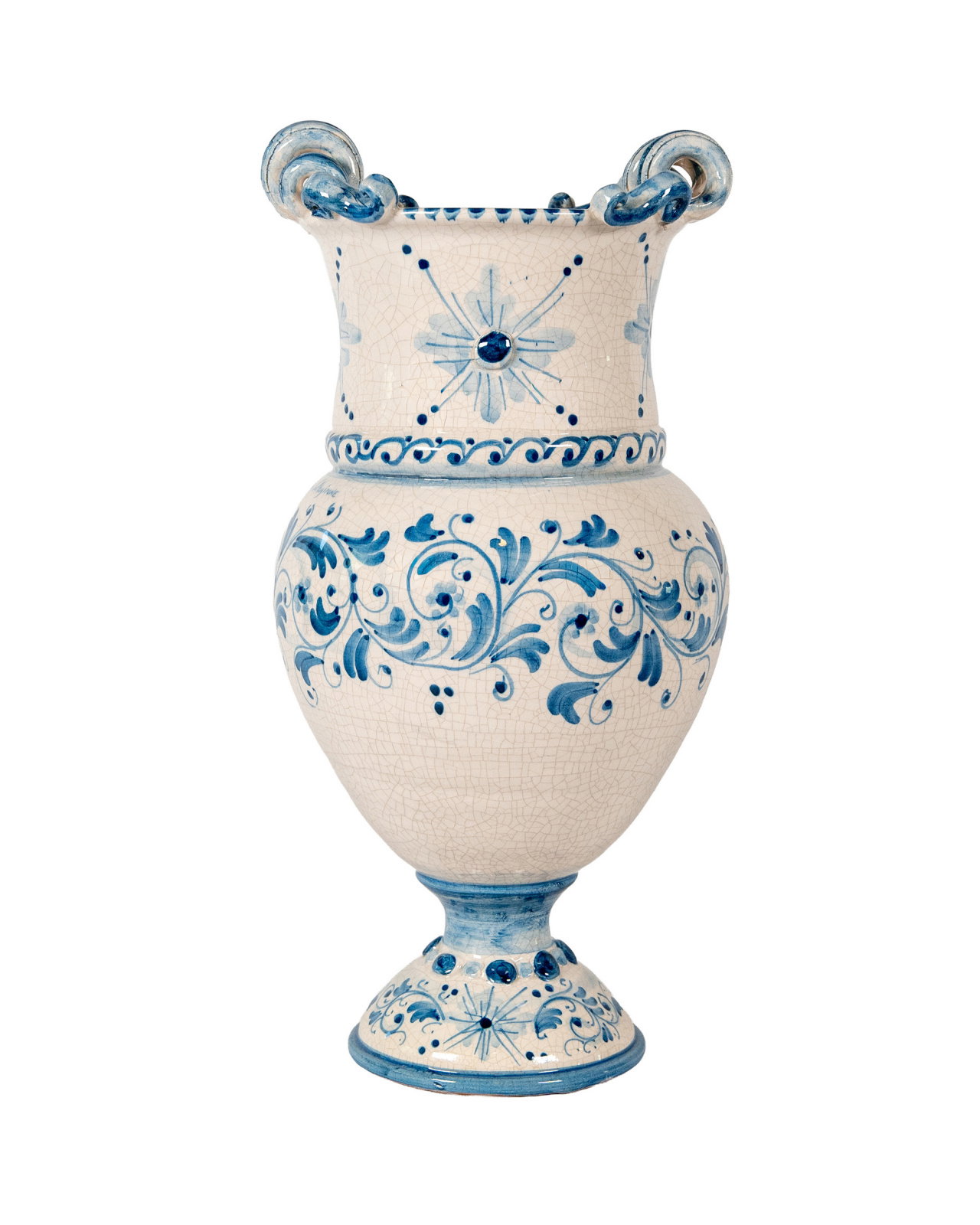 Mondello urn blue/white