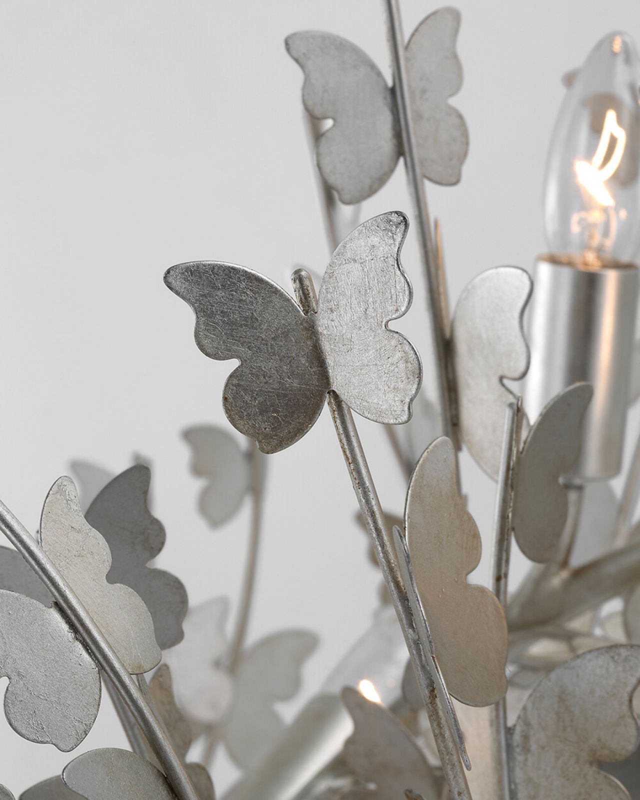 Farfalle Linear Chandelier Silver L