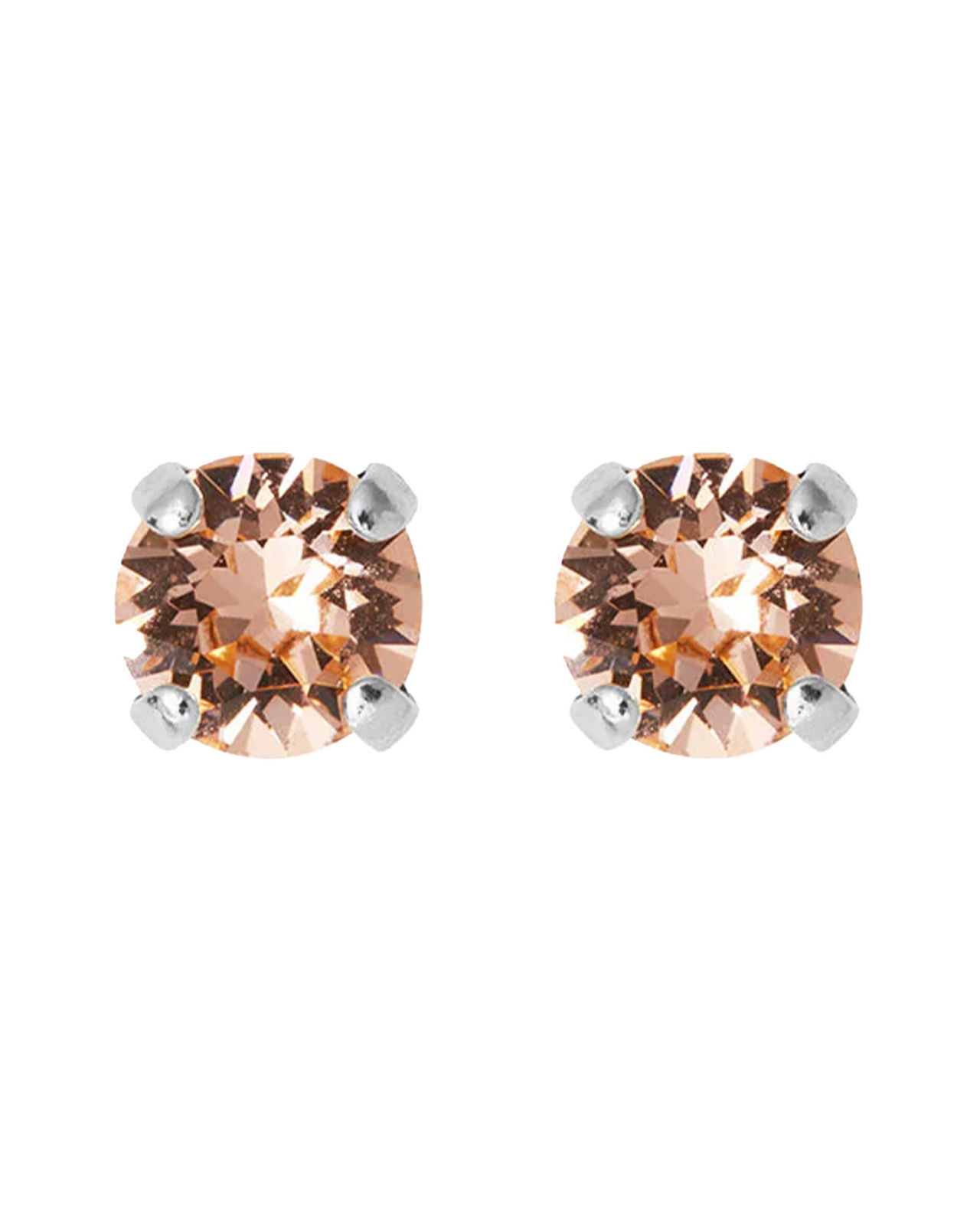 Mini korvakorut light peach rhodium