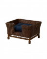 Dog bed cushion indigo