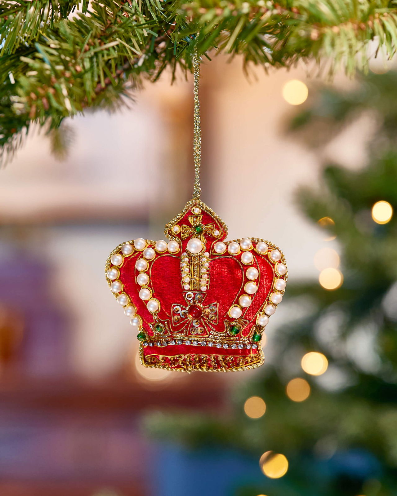 George Crown Ornament Red