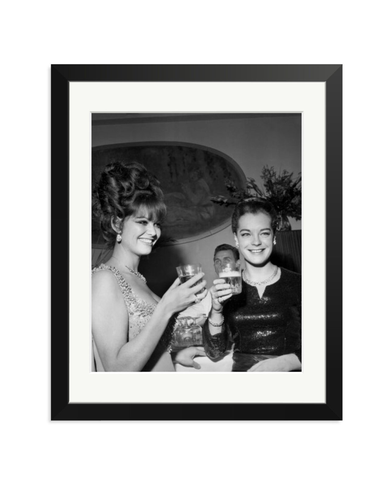 Claudia Cardinale and Romy Schneider Black / Medium