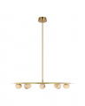 Pertica 36" Ten Light Chandelier Mirrored Antique Brass