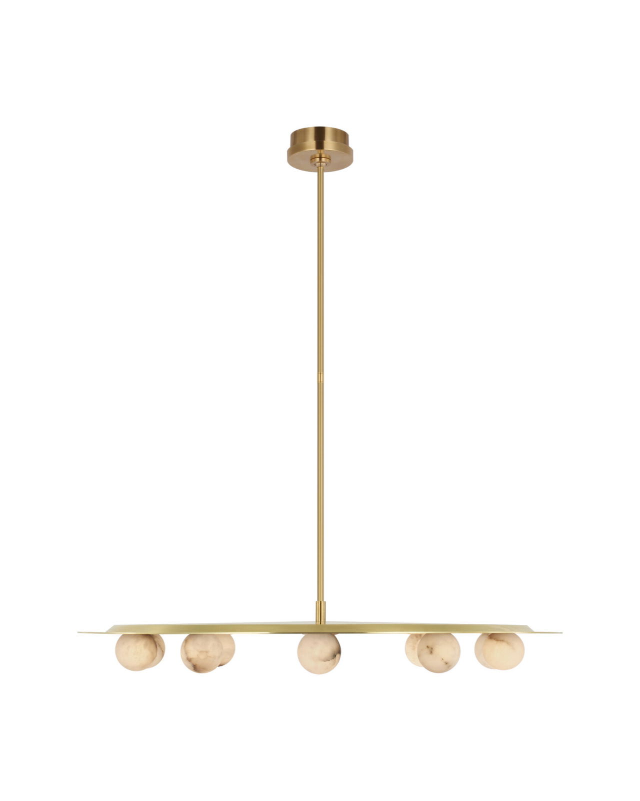 Pertica 36" Ten Light Chandelier Mirrored Antique Brass