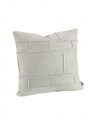 Abstract fringe cushion cover grey