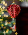 Bingham Hot Air Balloon Ornament Red