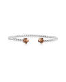 Mini Twisted-Armband Rhodium ReCreated heller Rauchtopas