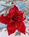 Simone Flower Christmas Decoration Red