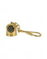 Helmet Keychain Brass