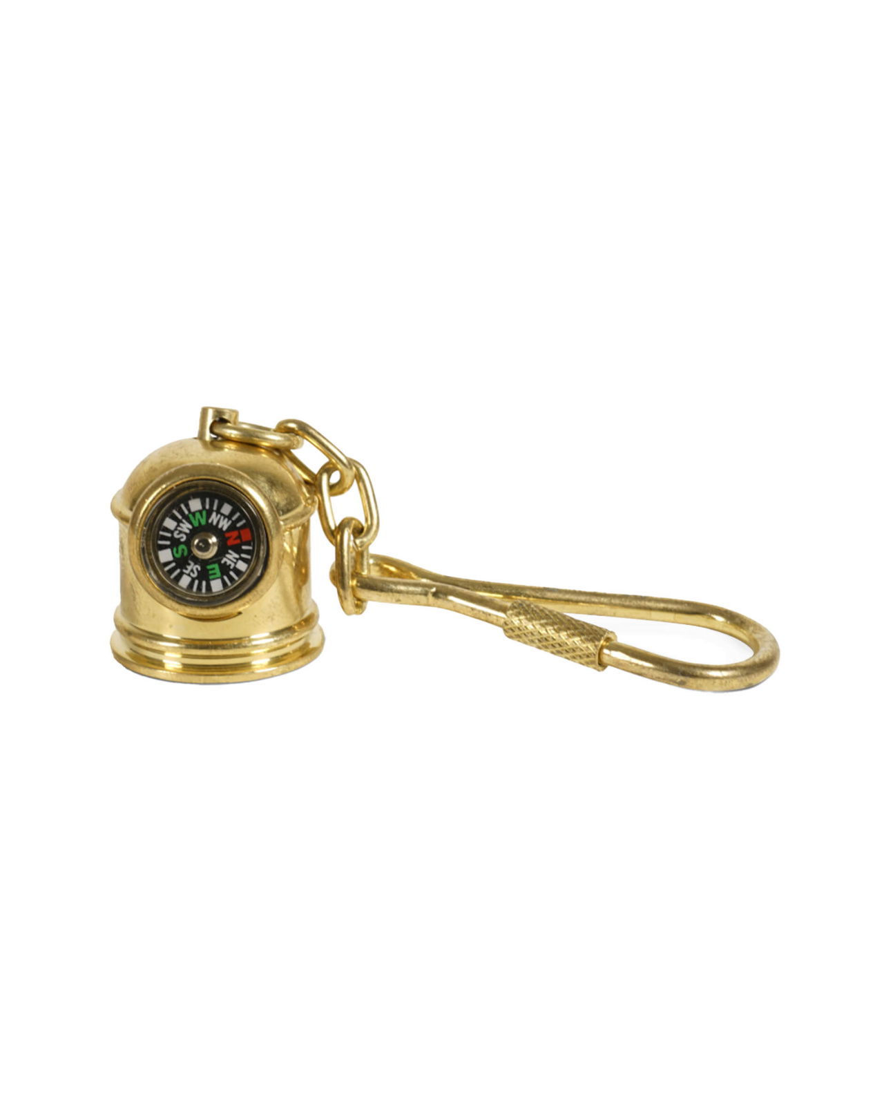 Helmet Keychain Brass