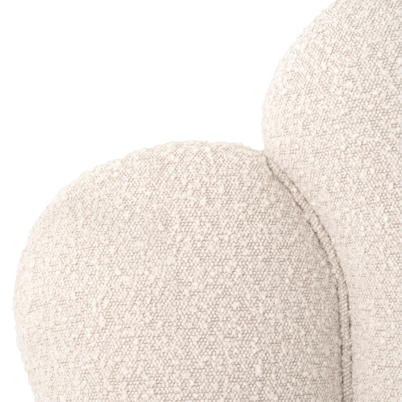 Trapezium sänggavel bouclé cream