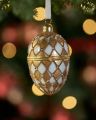 Clinton fabergéägg juldekoration vit