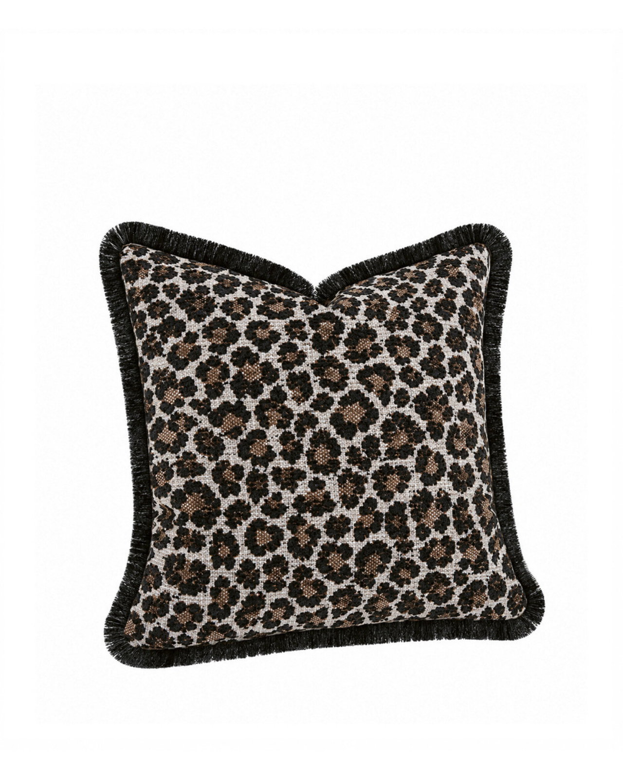 Leovino fringed cushion cover hazel