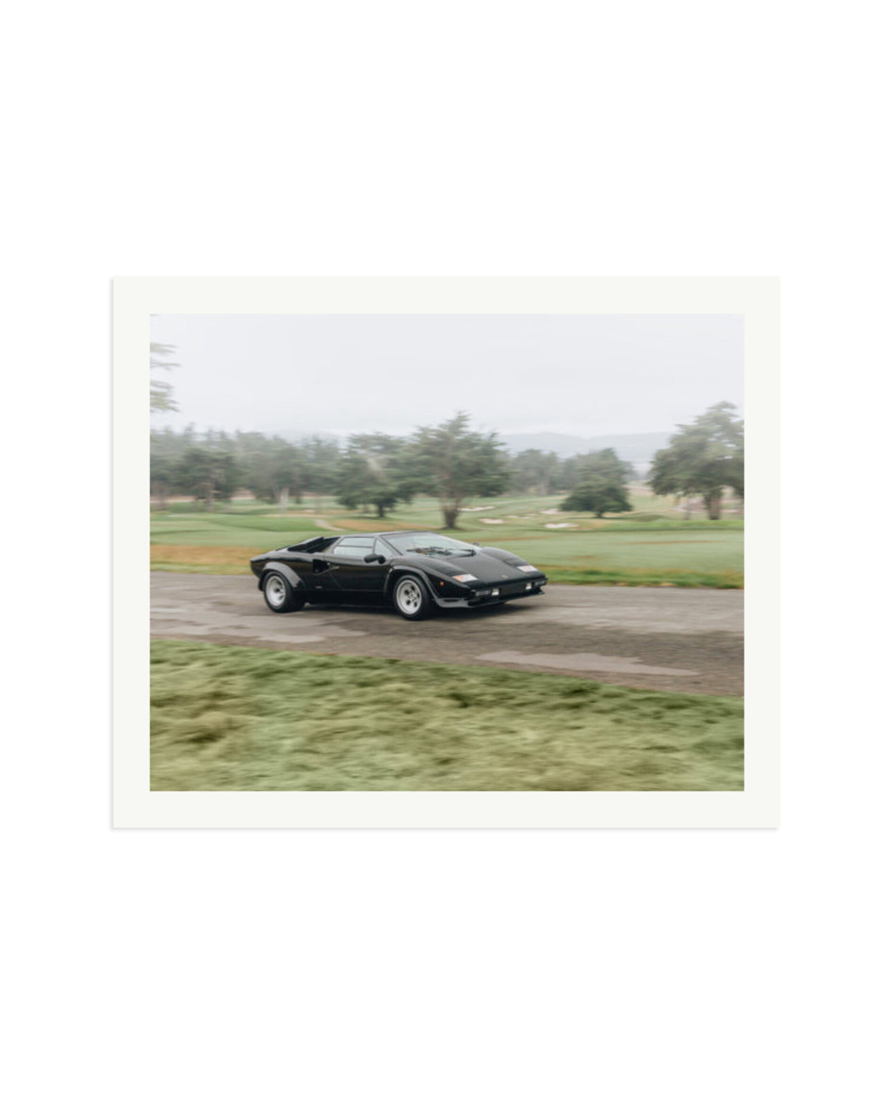 Black Lamborghini Countach Print Only / XXL