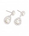 Petite Sofia Pearl Earrings Crystal