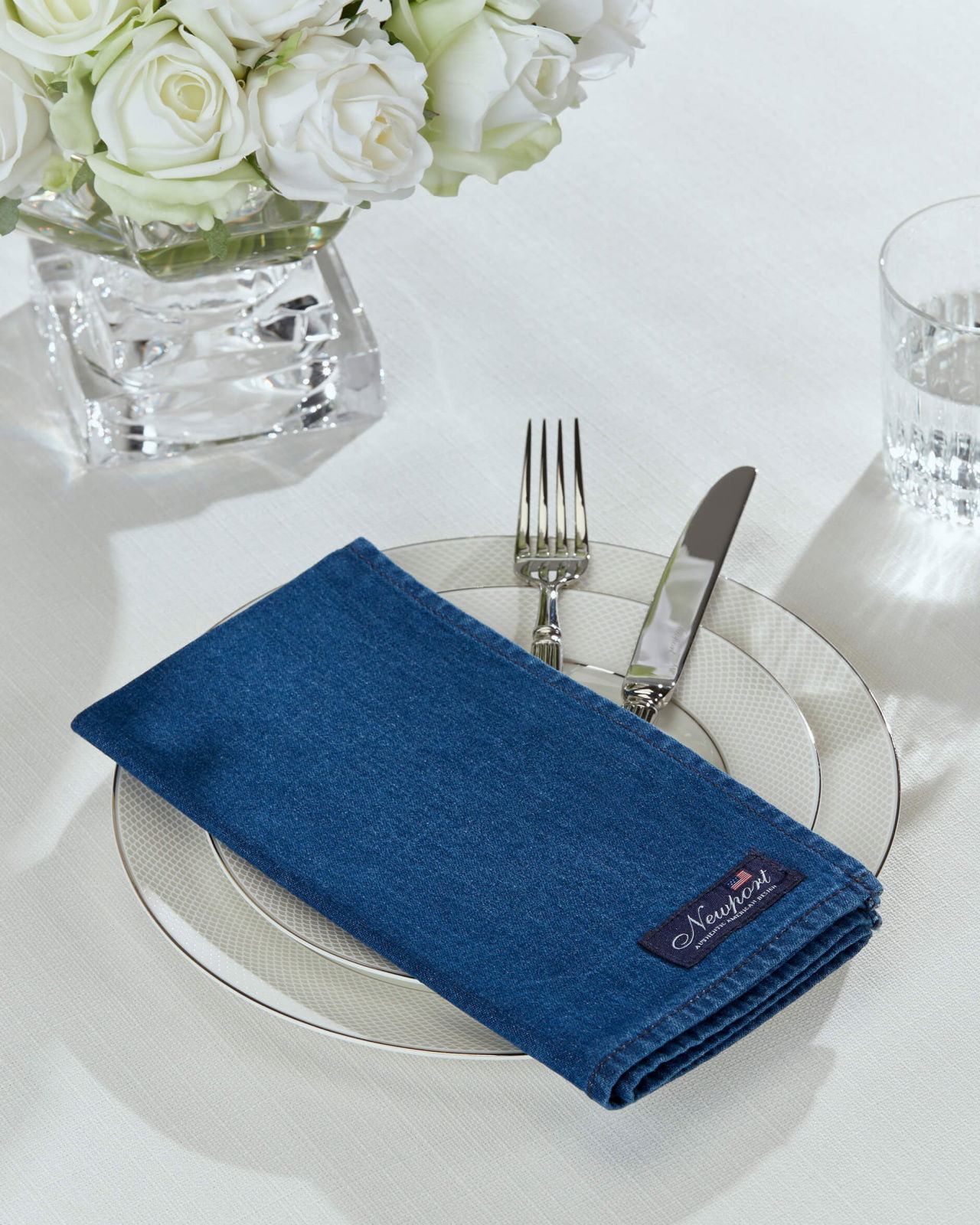 Denim servetter blå 4-pack