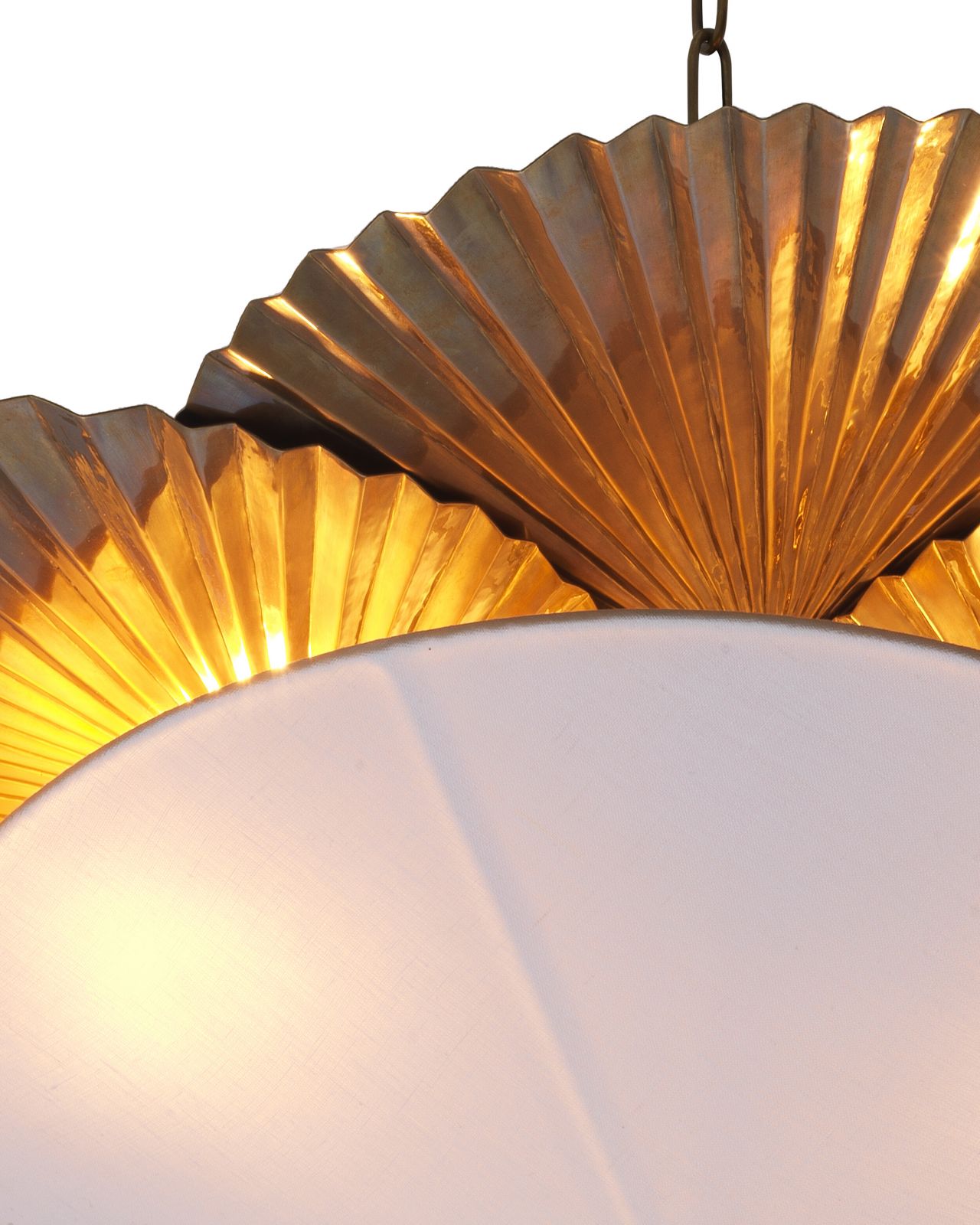 Oriental Chandelier Vintage Brass