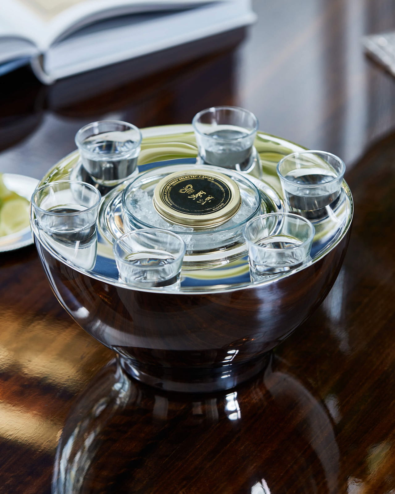 Fleurac kaviar set silver