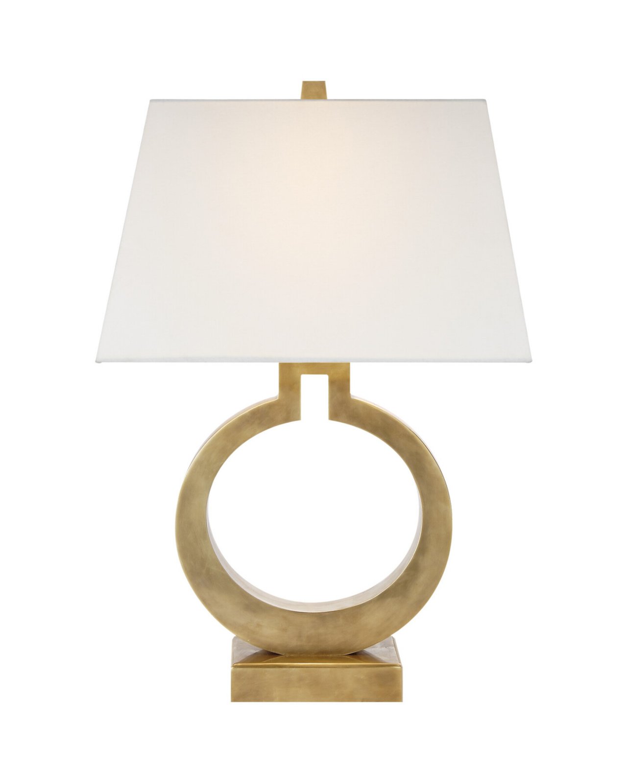Ring Form Table Lamp Antique Brass Large
