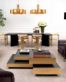 Shelton brass coffee table