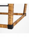Darlana Medium Wrapped Lantern Aged Iron and Rattan