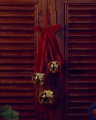 Jingle Bells Dekoration rot/gold