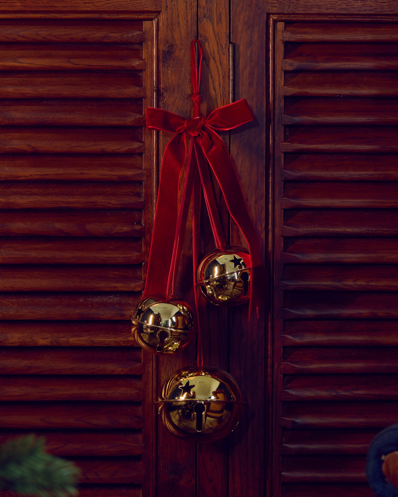 Jingle Bells Dekoration rot/gold