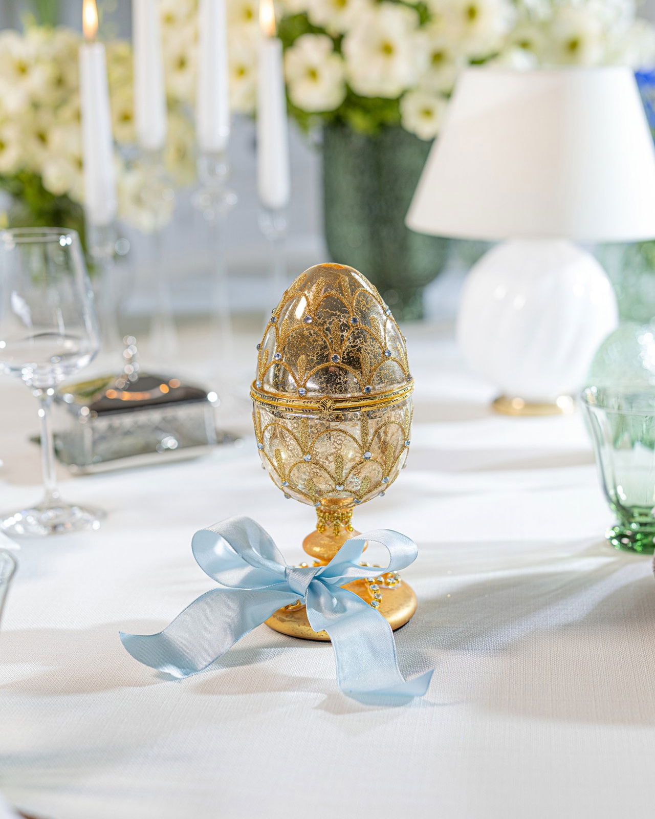 Valentina Fabergé-Ei Weihnachtsdekoration Gold