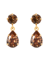 Mini Drop oorbellen ReCreated light smoked topaz