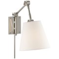 Graves Pivoting Sconce Polished Nickel/Linen