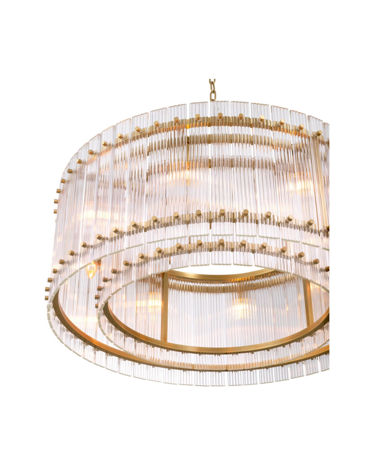 Ruby kroonluchter antiek messing