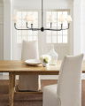 Piaf Grande Chandelier Aged Iron/Ebonized Oak