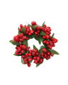 Candle cuff with red berries