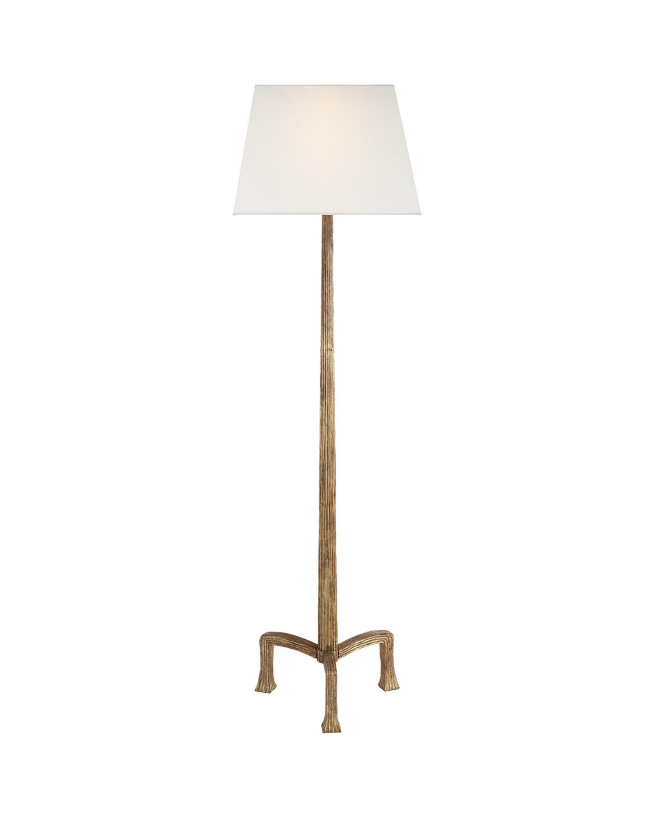 Strie Floor Lamp Gilded Iron/Linen