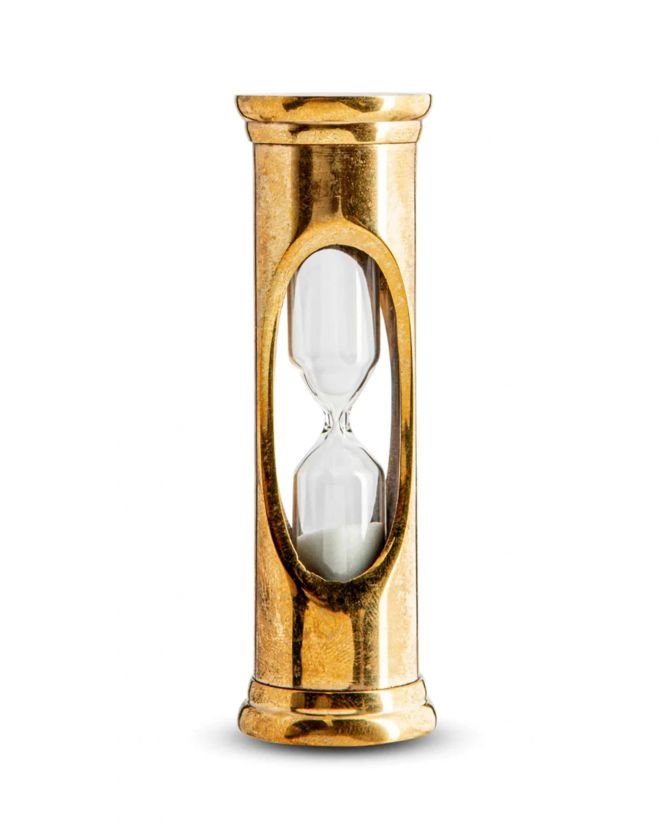 Hourglass 3 minutes brass