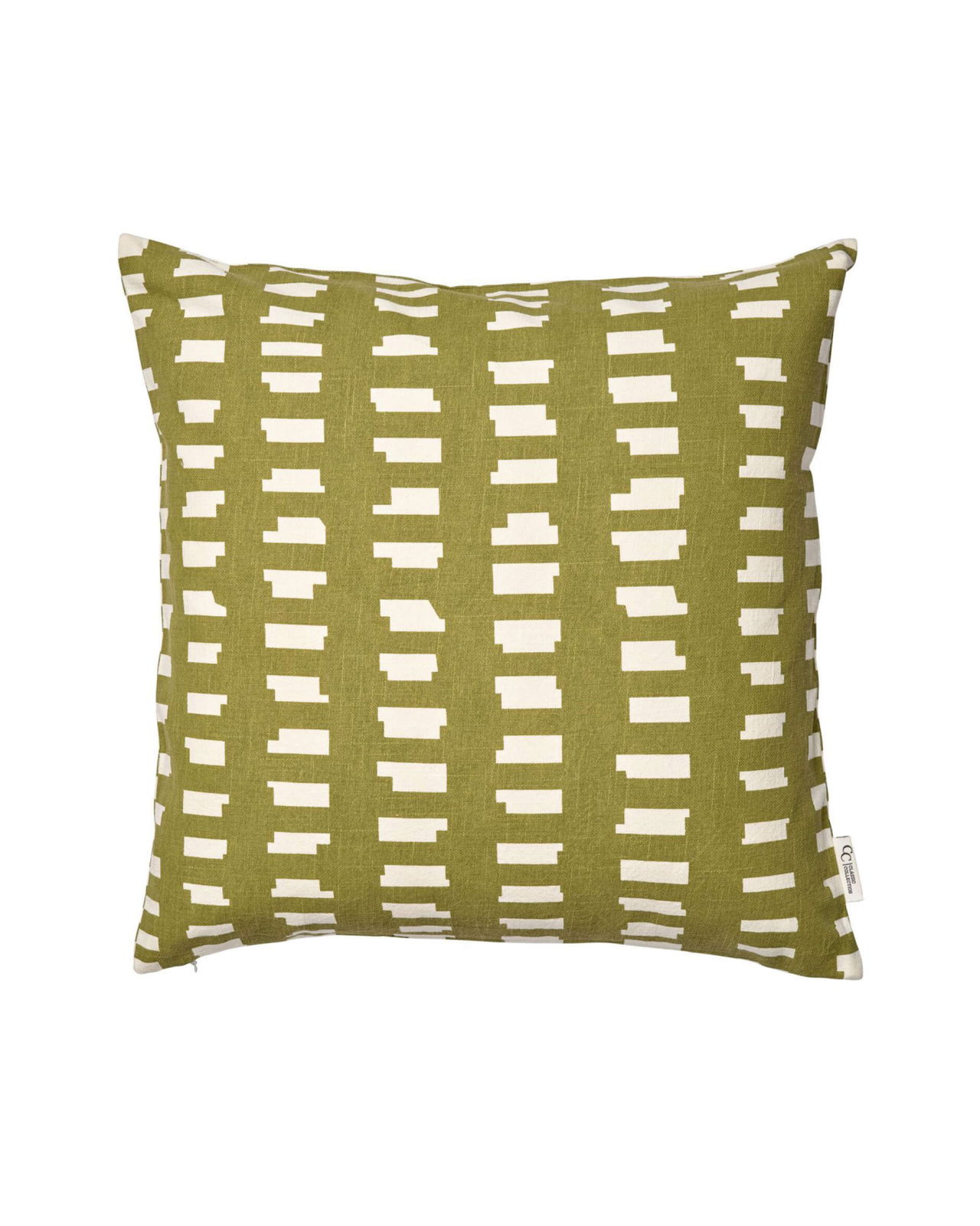 Ikat Block Cushion Cover Green